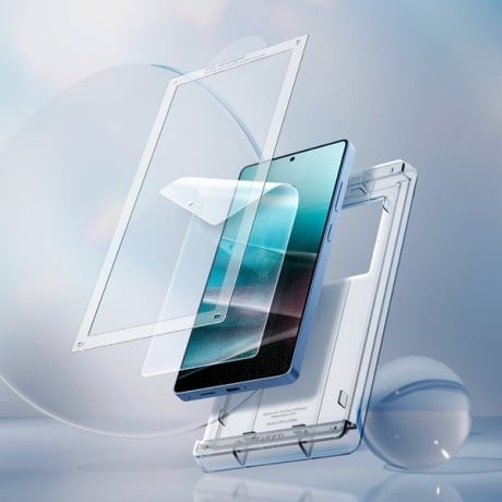 Оригинальне захисне скло Spigen ELITE SHIELD EZ FIT Hybrid Glass для Samsung Galaxy S25 Ultra - Transparent