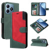 Противоударный чехол Three Color Splicing Leather  на Realme C61/C63/Note 60/Note 60x- зеленый