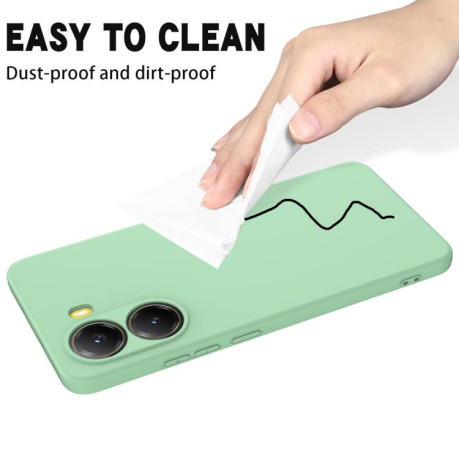 Силиконовый чехол Solid Color Liquid Silicone на Xiaomi Poco X7 Pro - зеленый