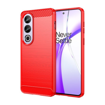Протиударний чохол Brushed Texture Carbon Fiber на OnePlus Ace 3V - червоний