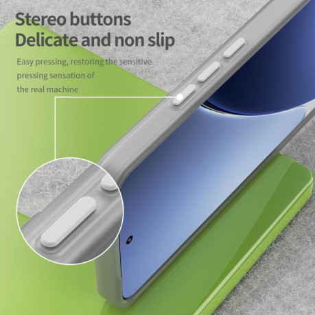 Противоударный чехол MagSafe Frosted Translucent TPU + PC для Xiaomi 15 Pro - белый