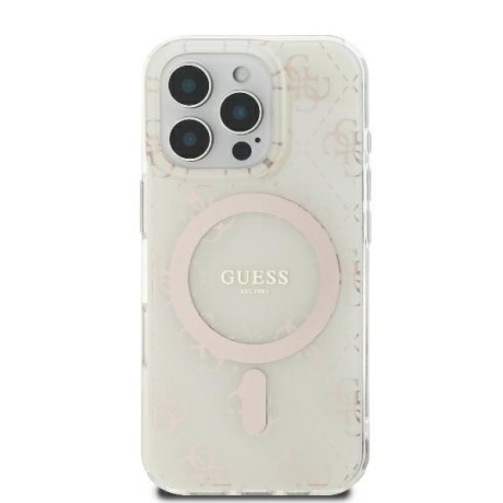 Оригінальний чохол Guess IML 4G Background MagSafe для iPhone 16 Pro - White