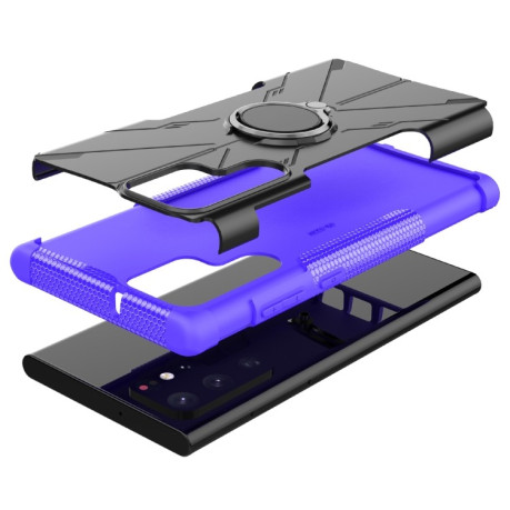 Противоударный чехол Machine Armor Bear для Samsung Galaxy S22 Ultra 5G - фиолетовый