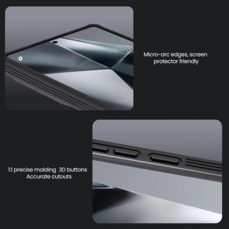 Противоударный чехол NILLKIN Black Mirror Series на Samsung Galaxy S25 Ultra 5G - черный