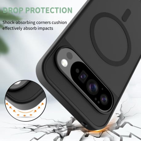 Чехол с мягкой фактурой Skin-feel с MagSafe гибридный на Google Pixel 10 Pro XL - черный