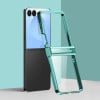 Противоударный чехол 6D Electroplating Full Coverage with Magnetic Ring для Samsung Galaxy Flip 7 5G - зеленый