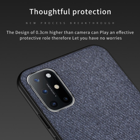 Противоударный чехол Cloth Texture на Samsung Galaxy A72 - серый