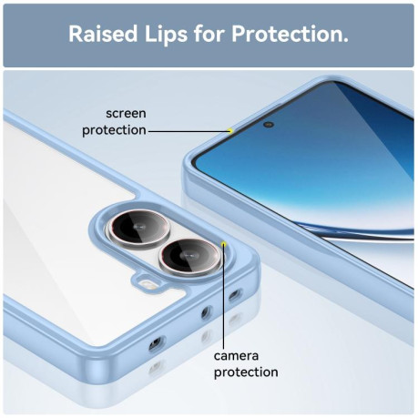 Противоударный чехол Colorful Acrylic Series для Xiaomi Poco X7 Pro - синий