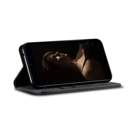 Чехол книжка Denim Texture Casual Style на Samsung Galaxy A34 5G - черный