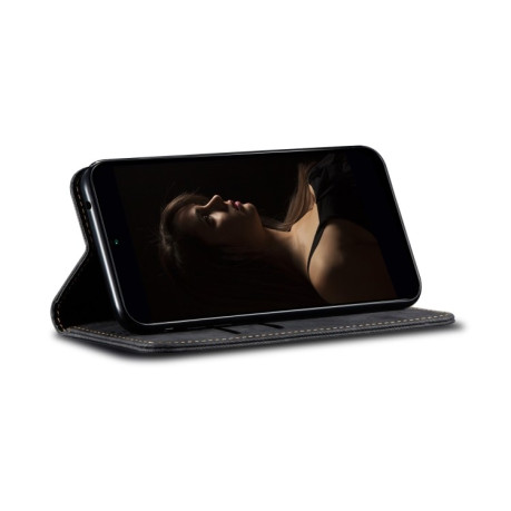Чехол книжка Denim Texture Casual Style на Samsung Galaxy S23 Ultra 5G - черный
