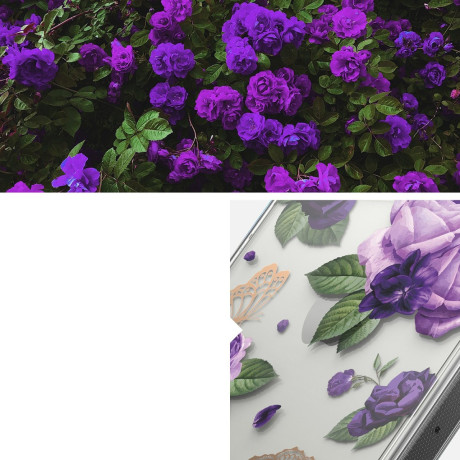 Чохол Ringke Fusion Design Armored Case Cover with Gel Frame для iPhone 14 Pro Max - Purple rose