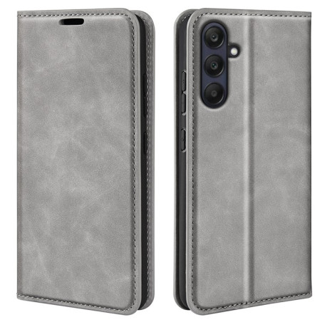 Чохол-книжка Retro Skin Feel Business Magnetic  для Samsung Galaxy A26 - сірий