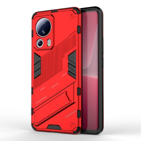 Противоударный чехол Punk Armor для Xiaomi 13 Lite 5G - красный