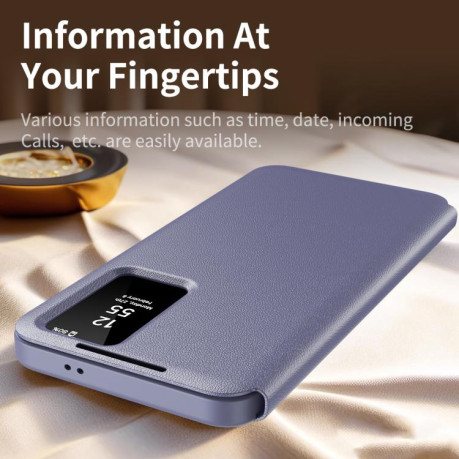 Чохол-книжка Smart View Window Leather  для Samsung Galaxy S25+ 5G - фіолетовий