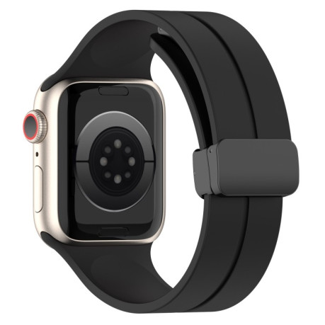 Силіконовий ремінець Solid Color для Apple Watch Ultra 49mm/45mm/44mm - чорний