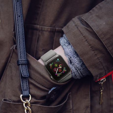 Ремешок Polyester Nylon для Apple Watch Ultra 49mm /45mm/44mm/42mm - серый