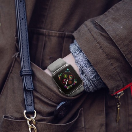 Ремінець Polyester Nylon для Apple Watch 10 46mm/Ultra 49mm / Series 8/7 45mm / 44mm / 42mm/45mm/44mm/42mm - сірий