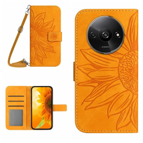 Чехол-книжка Skin Feel Sun Flower для Xiaomi Redmi A3 - желтый
