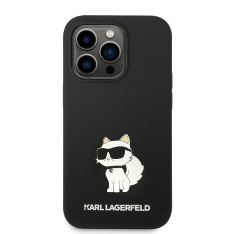 Оригинальный чехол Karl Lagerfeld Silicone Choupette для iPhone 14 Pro Max - black
