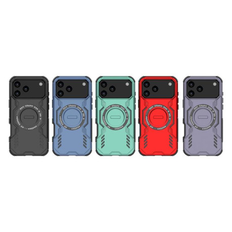 Противоударный чехол Butterfly Armor MagSafe Magnetic Ring Shockproo для iPhone 17 Pro Max - красный