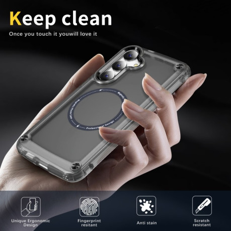 Противоударный чехол Skin Feel MagSafe Magnetic для Samsung Galaxy S24 5G - черный
