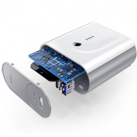 Сетевое зарядное устройство + Power Bank JOYROOM D-T189 USB/Type-C 5000 mAh Белый