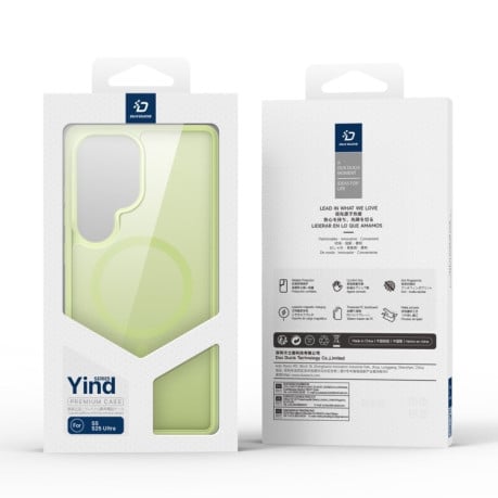 Чехол DUX DUCIS Yind Series MagSafe TPU Hybrid PC на Samsung Galaxy S25 Ultra 5G - зеленый