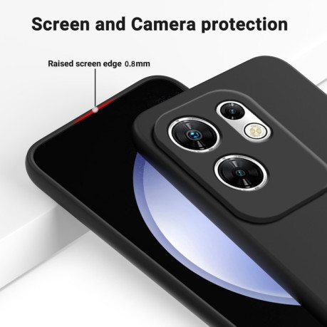 Силиконовый чехол Solid Color Liquid Silicone на Infinix Zero 30 4G - черный
