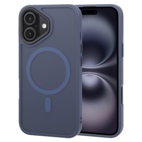 Чехол GEBEI Skin Feel MagSafe Magnetic для iPhone 16 - синий