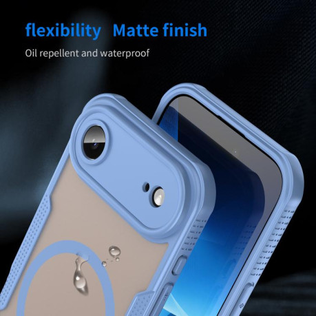 Противоударный чехол Armor Glaze MagSafe Magnetic для iPhone Air - синий