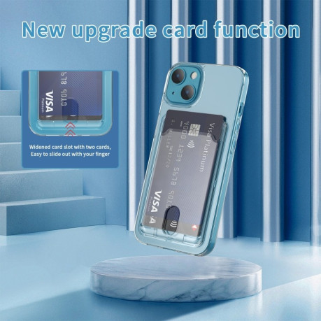 Противоударный чехол Card Bag для  iPhone 14 Plus - прозрачный