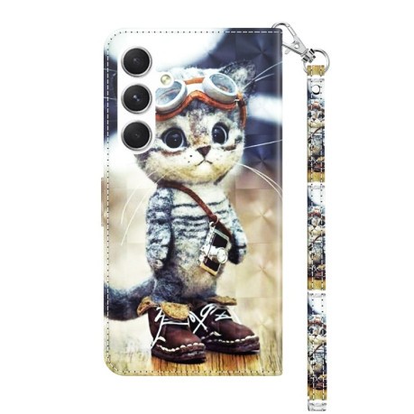 Чехол-книжка 3D Painting для Samsung Galaxy A16 5G - Cat