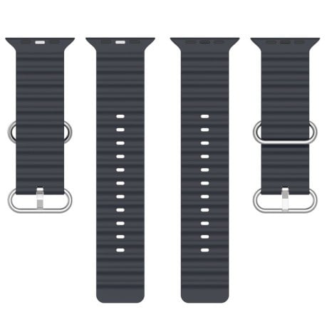 Силиконовый ремешок Ocean для Apple Watch Series 8/7 41mm/40mm /38mm - темно-серый