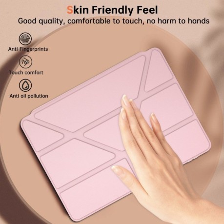 Чехол-книжка Clear Acrylic Demation Leather для Xiaomi Pad 7 / 7 Pro - розовый