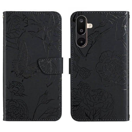 Чохол-книжка Embossed Butterfly Samsung Galaxy M16 5G - чорний