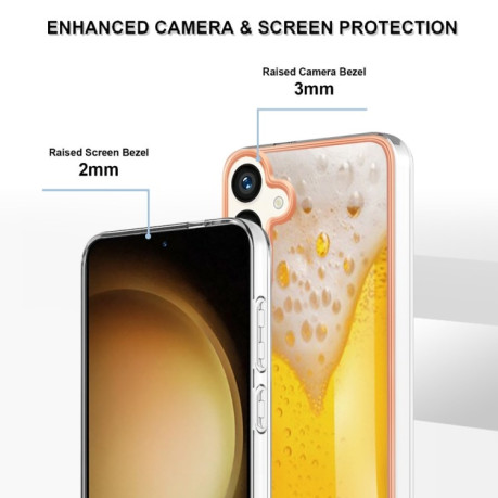 Противоударный чехол Electroplating IMD для Samsung Galaxy S24 5G - Beer