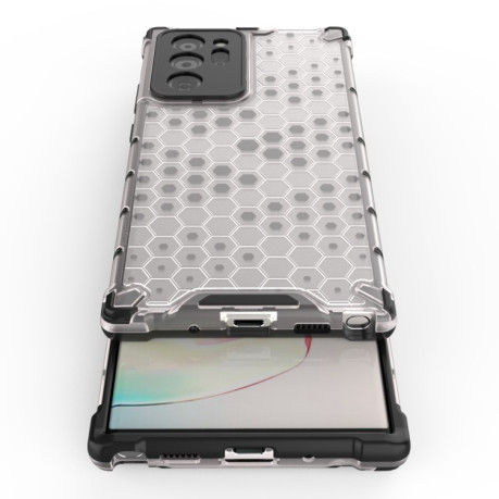 Противоударный чехол Honeycomb на Samsung Galaxy Note 20 Ultra - белый