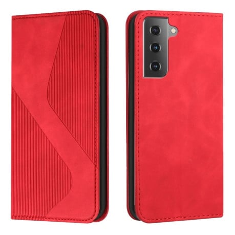 Чехол-книжка Skin Feel S-type для Samsung Galaxy S21 FE - красный