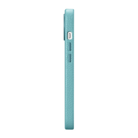 Кожаный чехол iCarer Litchi Premium для iPhone 14/13 - зеленый