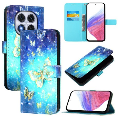 Чехол-книжка 3D Painting для Xiaomi Redmi Note 14 Pro 5G/Poco X7 - Butterfly