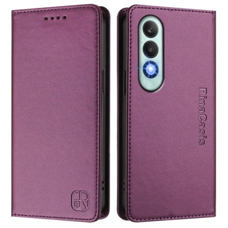 Чохол-книжка Retro Skin Feel Business Magnetic на OnePlus Nord CE 4 - фіолетовий