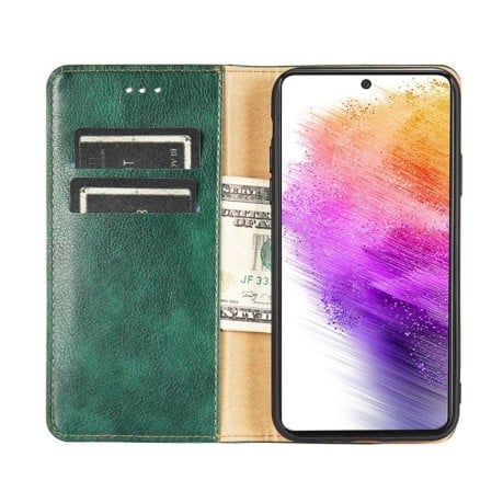 Чохол-книжка Gloss Oil Solid для Samsung Galaxy M13 - коричневий