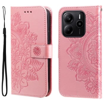 Чохол-книжка 7-petal Flowers Embossing для Redmi Note 14 4G 164.84mm - золото
