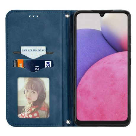 Чехол-книжка Retro Skin Feel Business Magnetic на Samsung Galaxy A33 5G - синий