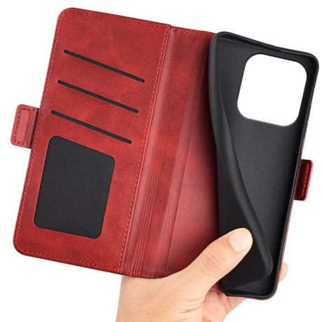 Чехол-книжка Dual-side Magnetic Buckle для Motorola Edge 60 Pro - червоний