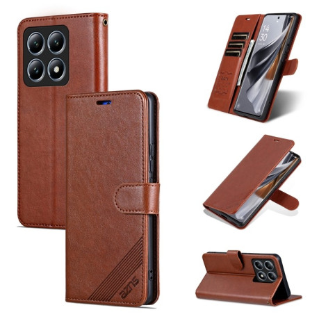 Чохол-книжка AZNS Magnetic Calf на Xiaomi 14T Pro - коричневий