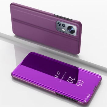 Чехол книжка Clear View на Xiaomi 12 Pro - фиолетовый