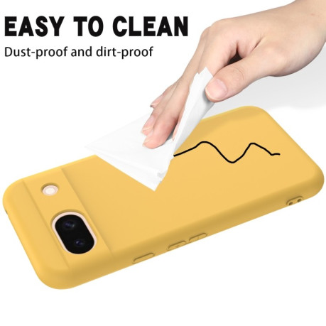 Силіконовий чохол Solid Color Liquid Silicone для Google Pixel 8a - жовтий