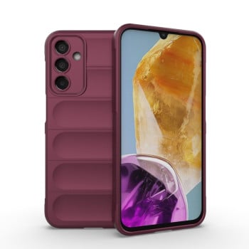 Силіконовий чохол Magic Flannel для Samsung Galaxy M15 5G - винно-червоний