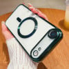Чехол Electroplating с Magsafe  на iPhone Air - зеленый